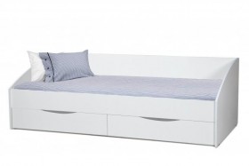 Кровать одинарная "Фея - 3" (симметричная) New/(белый / белый / ДВПО: белый) в Москаленки - moskalenki.katalogmebeli.com | фото