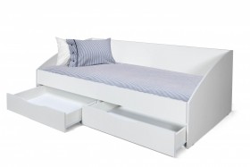 Кровать одинарная "Фея - 3" (симметричная) New/(белый / белый / ДВПО: белый) в Москаленки - moskalenki.katalogmebeli.com | фото 3