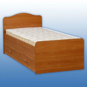 Кровать одинарная 800-2 без матраса (прямые спинки) Дуб Сонома в Москаленки - moskalenki.katalogmebeli.com | фото 2