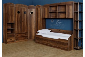 Кровать с 2-мя ящиками «Навигатор» (Дуб Каньон) в Москаленки - moskalenki.katalogmebeli.com | фото 10