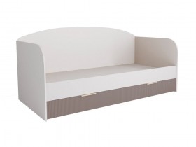 Кровать с ящиками ДКД 2000.1 Лавис (Белый софт/Грей софт/корпус Белый) в Москаленки - moskalenki.katalogmebeli.com | фото