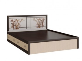 Кровать с ящиками 1,6м Мальта (Дуб венге/Дуб беленый) в Москаленки - moskalenki.katalogmebeli.com | фото
