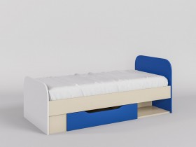 Кровать Скай 1650х750 (Синий/Белый/корпус Клен) в Москаленки - moskalenki.katalogmebeli.com | фото