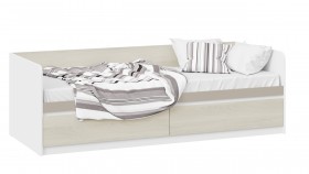 Кровать «Сканди» с 2 ящиками Дуб Гарден/Белый/Глиняный серый в Москаленки - moskalenki.katalogmebeli.com | фото 1