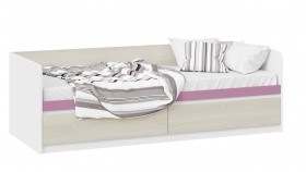 Кровать «Сканди» с 2 ящиками Дуб Гарден/Белый/Лиловый в Москаленки - moskalenki.katalogmebeli.com | фото
