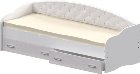 Кровать Софа-7 с мягкой спинкой (800х1900) Белый в Москаленки - moskalenki.katalogmebeli.com | фото