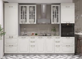 Модульная кухня Гарда 2,8 м (Белый патина/Серый) в Москаленки - moskalenki.katalogmebeli.com | фото