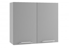 Квадро П 800 шкаф верхний (Белый софт/корпус Серый) в Москаленки - moskalenki.katalogmebeli.com | фото