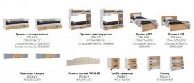 Лючия кровать 0,9 белый/ателье светлое в Москаленки - moskalenki.katalogmebeli.com | фото 2