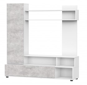 Мебель для гостиной "МГС 9" Белый / Цемент светлый в Москаленки - moskalenki.katalogmebeli.com | фото 1