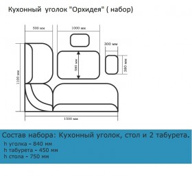 Набор мебели для кухни Орхидея (венге, С-112/С-101) в Москаленки - moskalenki.katalogmebeli.com | фото 5