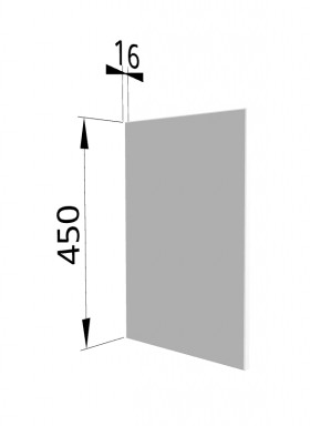 Панель торцевая (для шкафа горизонтального высокого) ВПГ Ройс (Белый софт) в Москаленки - moskalenki.katalogmebeli.com | фото