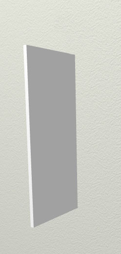 Панель торцевая П Капля (для шкафа верхнего) Белый в Москаленки - moskalenki.katalogmebeli.com | фото
