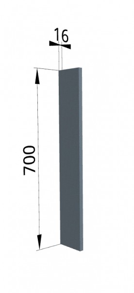 Панель торцевая ПТ 400 Квадро (для шкафа торцевого верхнего) Лунный свет в Москаленки - moskalenki.katalogmebeli.com | фото