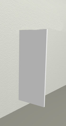 Панель торцевая СТ 400 Капля (для шкафа торцевого нижнего) Белый в Москаленки - moskalenki.katalogmebeli.com | фото