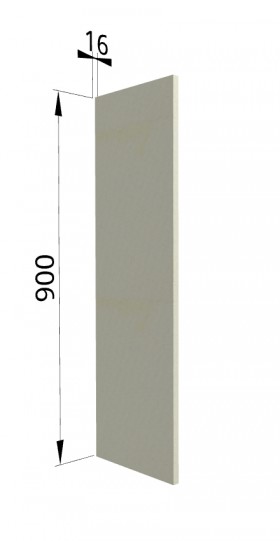 Панель торцевая ВП Квадро (для шкафа верхнего высокого) Ваниль кожа в Москаленки - moskalenki.katalogmebeli.com | фото