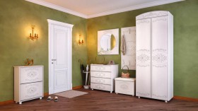 Шкаф 2-х дверный комбинированный "Каролина" (патина) в Москаленки - moskalenki.katalogmebeli.com | фото 8