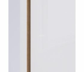Веста СБ-2259 Шкаф 2х дверный с зеркалом Дуб Бунратти/Белый глянец в Москаленки - moskalenki.katalogmebeli.com | фото 3