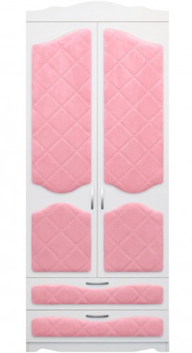 Шкаф 2-х створчатый с ящиками серии Иллюзия 36 Светло-розовый в Москаленки - moskalenki.katalogmebeli.com | фото 1