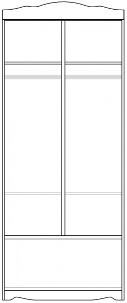 Шкаф 2-х створчатый серии Иллюзия 33 Сиреневый в Москаленки - moskalenki.katalogmebeli.com | фото 5