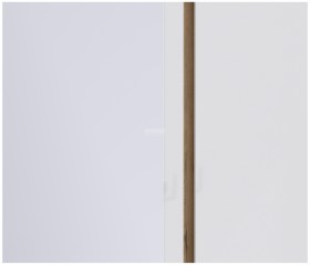 Веста СБ-2258 Шкаф 3х дверный с зеркалом Дуб Бунратти/Белый глянец в Москаленки - moskalenki.katalogmebeli.com | фото 2