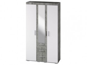 Шкаф 3-х створчатый ШК-30 МС Инстайл (бетон/белый) в Москаленки - moskalenki.katalogmebeli.com | фото 1