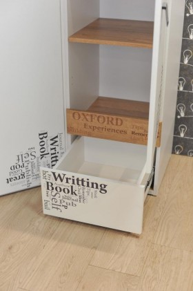 Шкаф для белья «Оксфорд» (Ривьера/Белый с рисунком) в Москаленки - moskalenki.katalogmebeli.com | фото 4