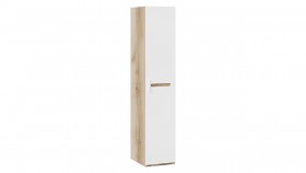 Шкаф для белья с 1-ой дверью «Фьюжн» Дуб Делано/Белый глянец в Москаленки - moskalenki.katalogmebeli.com | фото