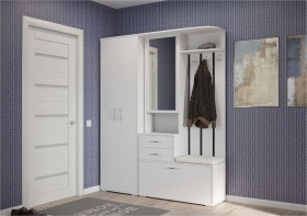 шкаф для одежды Домино 600 Белый в Москаленки - moskalenki.katalogmebeli.com | фото 3