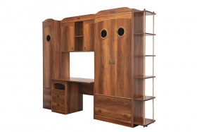 Шкаф комбинированный для одежды «Навигатор» (Дуб Каньон) в Москаленки - moskalenki.katalogmebeli.com | фото 5