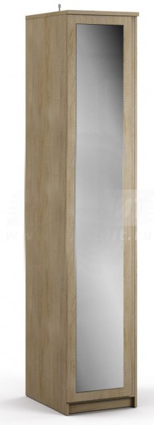 Веста СБ-2260 Шкаф 1 дверный с зеркалом Дуб Сонома в Москаленки - moskalenki.katalogmebeli.com | фото