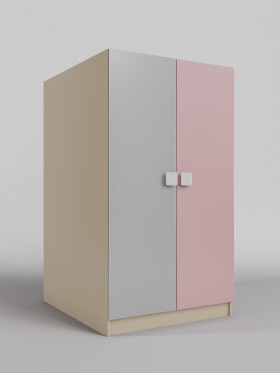 Шкаф под кровать второго яруса Грэйси (Розовый/Серый/корпус Клен) в Москаленки - moskalenki.katalogmebeli.com | фото