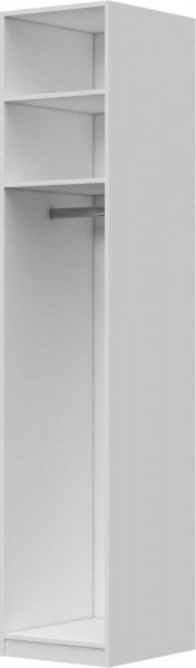 Шкаф ШР-1 без зеркала Вива (Белый/Белый глянец/Платина) в Москаленки - moskalenki.katalogmebeli.com | фото 3