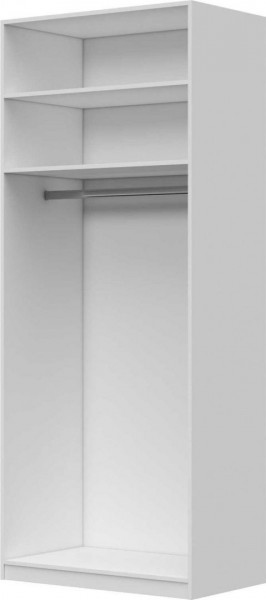 Шкаф ШР-2 без зеркал, Вива (Белый/Белый глянец/Платина) в Москаленки - moskalenki.katalogmebeli.com | фото 2