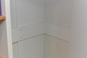 Шкаф угловой «Оксфорд» (Ривьера/Белый с рисунком) в Москаленки - moskalenki.katalogmebeli.com | фото 5