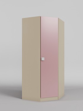 Шкаф угловой (угловая секция) Грэйси (Розовый/корпус Клен) в Москаленки - moskalenki.katalogmebeli.com | фото
