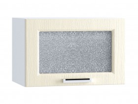 Шкаф верхний горизонтальный со стеклом 500, ШВГС 500 (Клен кремовый/корпус белый) в Москаленки - moskalenki.katalogmebeli.com | фото