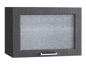 Шкаф верхний горизонтальный со стеклом 609, ШВГС 609 (Клен серый/корпус венге) в Москаленки - moskalenki.katalogmebeli.com | фото