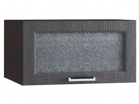 Шкаф верхний горизонтальный со стеклом 610, ШВГС 610 (Клен серый/корпус венге) в Москаленки - moskalenki.katalogmebeli.com | фото