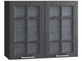 Шкаф верхний со стеклом 800, ШВС 800 (Клен серый/корпус венге) в Москаленки - moskalenki.katalogmebeli.com | фото