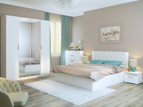 Спальня Тиффани (Белый текстурный) в Москаленки - moskalenki.katalogmebeli.com | фото