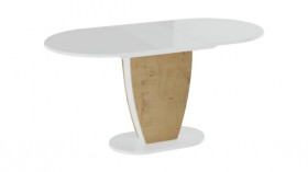 Стол обеденный «Монреаль» Тип 1 (Белый глянец/Бунратти) в Москаленки - moskalenki.katalogmebeli.com | фото 2
