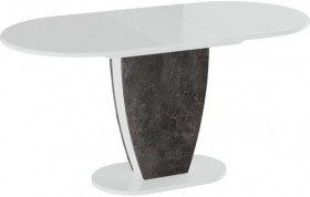 Стол обеденный «Монреаль» Тип 1 (Белый глянец/Моод темный) в Москаленки - moskalenki.katalogmebeli.com | фото 2