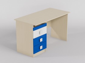 Стол (прямая столешница) Скай люкс (Синий/Белый/корпус Клен) в Москаленки - moskalenki.katalogmebeli.com | фото