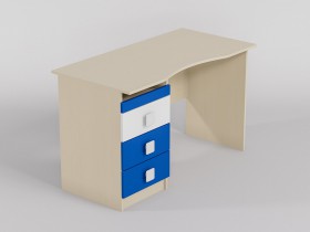 Стол (столешница с выемкой) Скай люкс (Синий/Белый/корпус Клен) в Москаленки - moskalenki.katalogmebeli.com | фото 1