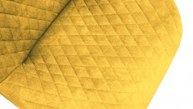 Стул «Оливер» К1С Белый/Микровелюр Wellmart Yellow в Москаленки - moskalenki.katalogmebeli.com | фото 3