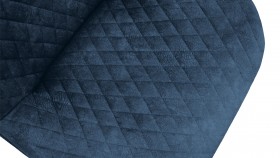 Стул «Оливер» К1С Черный муар/Микровелюр Wellmart Blue в Москаленки - moskalenki.katalogmebeli.com | фото 3