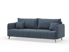 Валериан диван трёхместный прямой Синий, ткань RICO FLEX 101 в Москаленки - moskalenki.katalogmebeli.com | фото