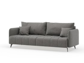 Валериан диван трёхместный прямой Стальной, ткань RICO FLEX 9292 в Москаленки - moskalenki.katalogmebeli.com | фото