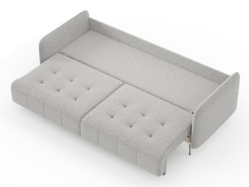 Валериан диван трёхместный прямой Светло-серый, ткань RICO FLEX 108 в Москаленки - moskalenki.katalogmebeli.com | фото 2